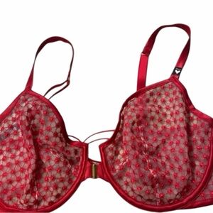 Red Lace unlined Victoria’s Secret